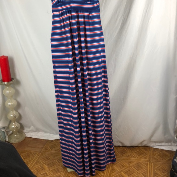 Blue/Red maxi Dress XLarge - Picture 3 of 6